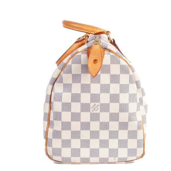 Authentic Louis Vuitton Damier Azur Canvas Speedy 30 Handbag - Picture 3 of 6